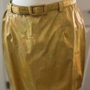 Moschino Vintage Cheap and Chic - Gold / Tan / Citrine Luminous Iridescent Italy